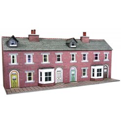 Low Relief Red Brick Terraced House Fronts