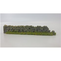 Roadside damaged dry stone walls - light brown 