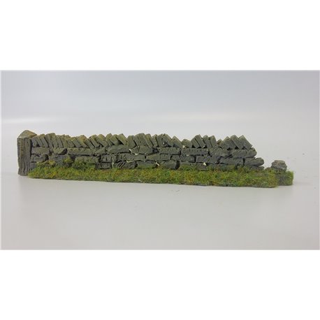 Roadside damaged dry stone walls - light brown 
