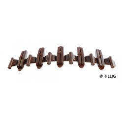 HO Isolating fish plates Brown (Bag of 20)