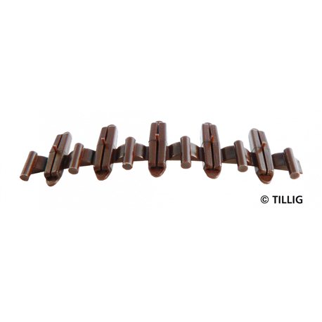 HO Isolating fish plates Brown (Bag of 20)