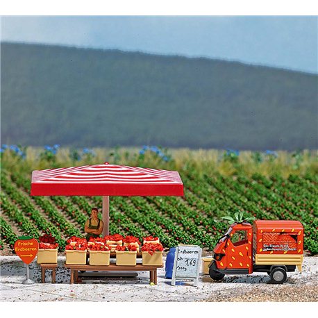 Scene in a box Strawberry seller