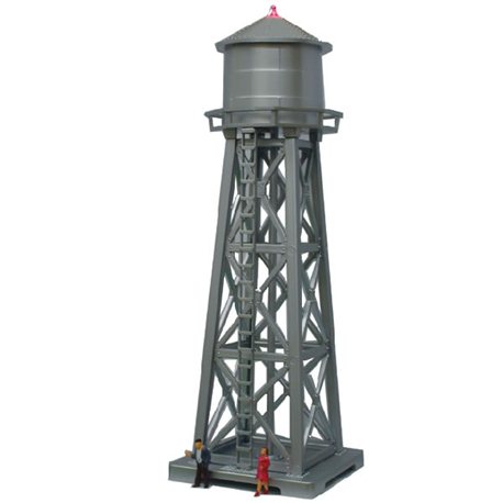 Lighted Water Tower with Figures