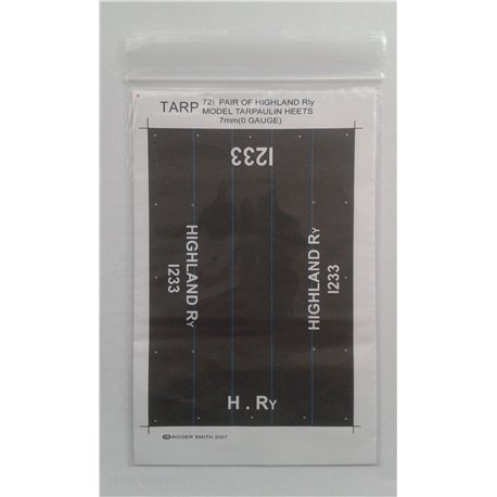 Pre-Group Wagon Tarpaulin Sheets -Highland Railway. - pack of 2