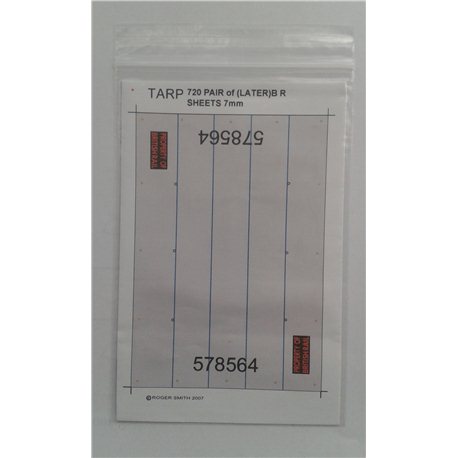 Wagon Tarpaulin Sheets Later British Railways. - pack of 2