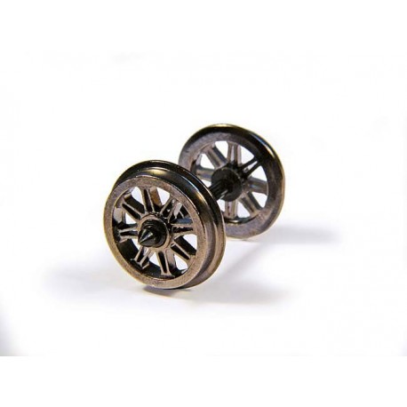 Metal Split Spoked Wagon Wheels (x10)