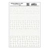 Numbers Dry Transfer Sheet - Numbers Roman RR White Dt