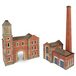 N Scale Boiler House & Chimney