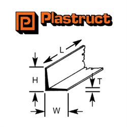 3/64″ Styrene Angle (1.2mm)