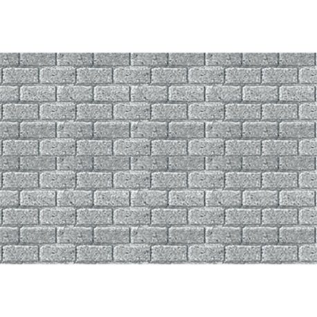Concrete Block Plastic Pattern Sheet HO Gauge