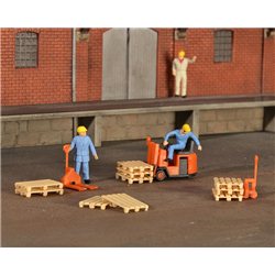 H0 Deco-set Forklift and pallets