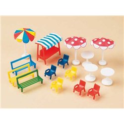 HO Benches chairs tables sun shades