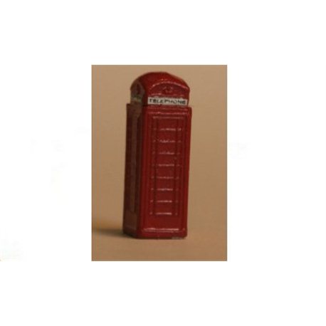 Painted Telephone Box (N Scale 1/148th)