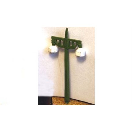 4 S.R. double concrete platform lamps (N Scale 1/148th)