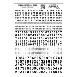 Numbers Gothic RR Black Dt