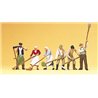 Farm Workers At Hay Harvest
