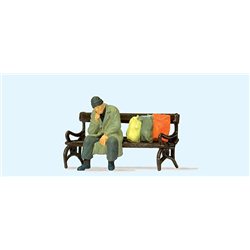 Homeless Man on Bench