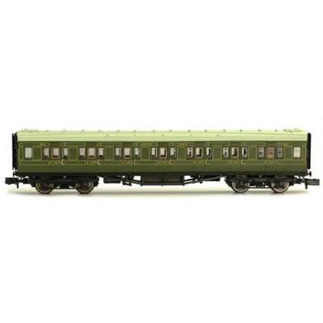 N Gauge Maunsell Coach First Class Maunsell Lined Green 7674