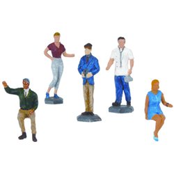 Undecorated Pedestrian Figures (24 Pcs.)