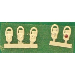 GWR Head & Tail Lamps White (5) 