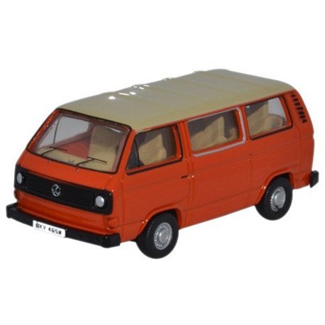 VW T25 Bus Ivory/Brilliant Orange