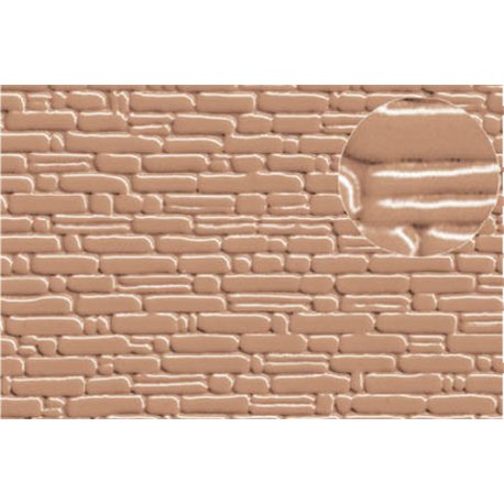 Plastic sheet 4mm Stone Courses Grey