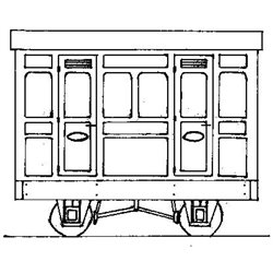 Freelance Panelled 4-Wheel 1st Class 2 Compartment Coach