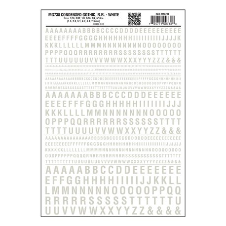 Condensed Gothic RR White Dt