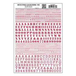 Stencil & Block Roman Red
