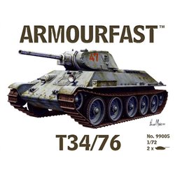 Russian T-34/76 (x2) 1/72 Tank plastic kit (RU)