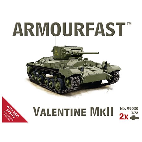 Valentine Mk.II (x2) 1/72 Tank plastic kit (UK)