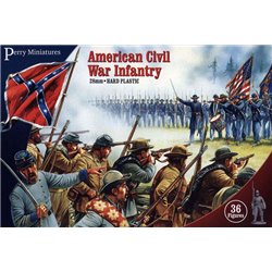 Plastic American Civil War Infantry - 28mm figures x36 