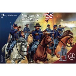 Plastic American Civil War Cavalry - 28mm figures x12 