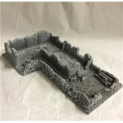 25/28mm Large Derelict Building - Type 17