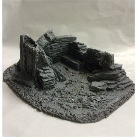 25/28mm Small Derelict Building - Type 8