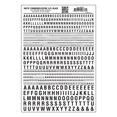 Condensed Gothic RR Black Dry transfer