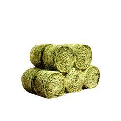 Stack of ten round haybales