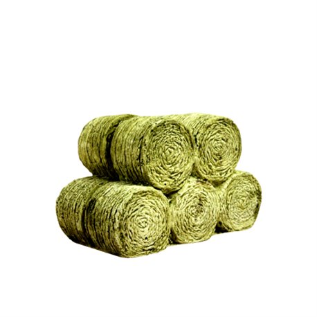 Stack of ten round haybales