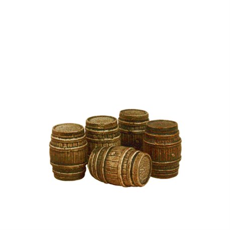 Five Large Oak Casks