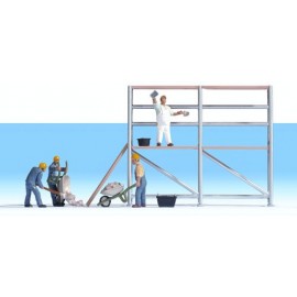 Bricklayers with Scaffold