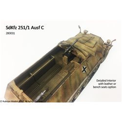 SdKfz 251/C Early Version German Half Track - 1:56 scale (28mm) Wargame Plastic Kit