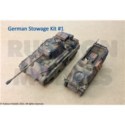 German Stowage Set (WWII Diorama Accessories) - 1:56 scale (28mm) Wargame Plastic Kit