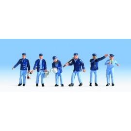 N Scale (1/148 - 1/160) Locomotive & Shunter Drivers(6) Six Men by Noch