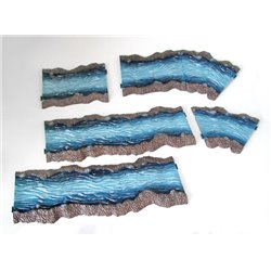 Painted river set (6 pcs - over 1 metre!)