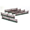Wooden fences 6" straight (6 pcs per blister)