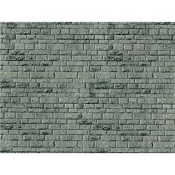 HO Weathered granite stone wall embossed card