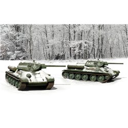 Soviet T-34/76m42 x 2 Fast Assembly Kits - scale 1 : 72