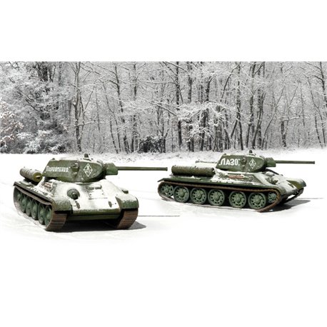 Soviet T-34/76m42 x 2 Fast Assembly Kits - scale 1 : 72
