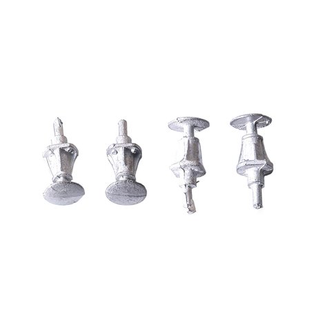 Wagon Buffers RCH white metal x4