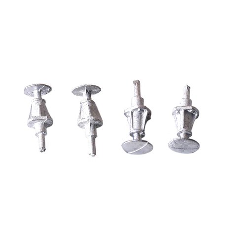 Wagon Buffers RCH End Door white metal x4